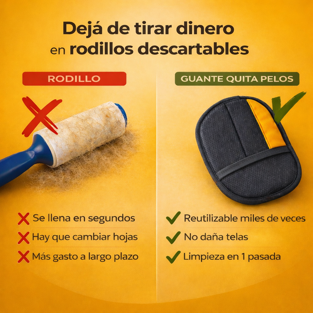 Guante Anti-Pelos 2x1 - Limpieza en 1 pasada