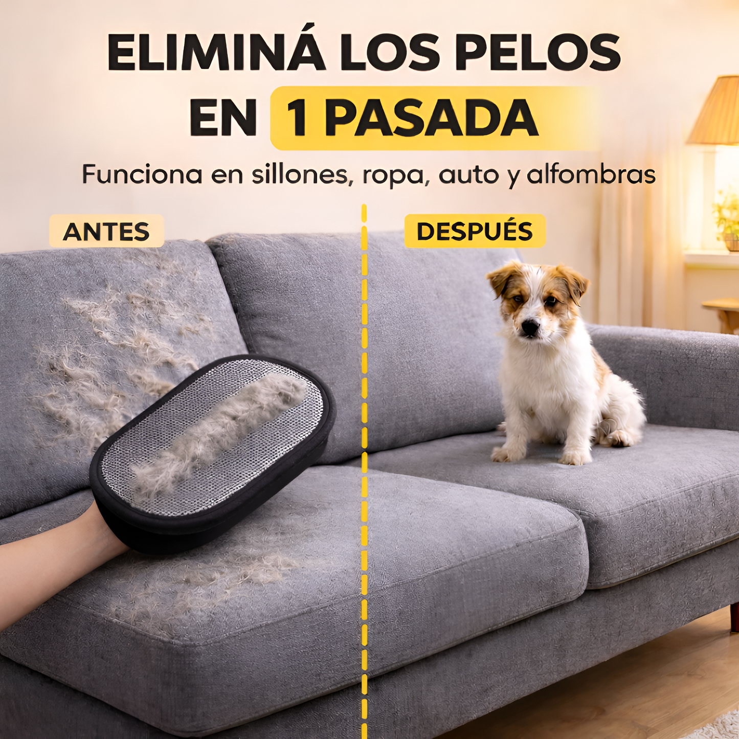 Guante Anti-Pelos 2x1 - Limpieza en 1 pasada